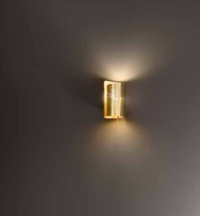 Applique vetro curvo oro-argento struttura in alluminio 1XE27 non incl. IMAGINE Applique vetro curvo oro-argento struttura in alluminio 1XE27 non incl. IMAGINE